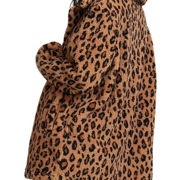 Billabong BNWT Brighton Animal Print Fleece Jacket Women's Size Small RRP $129 - Picture 2 of 3